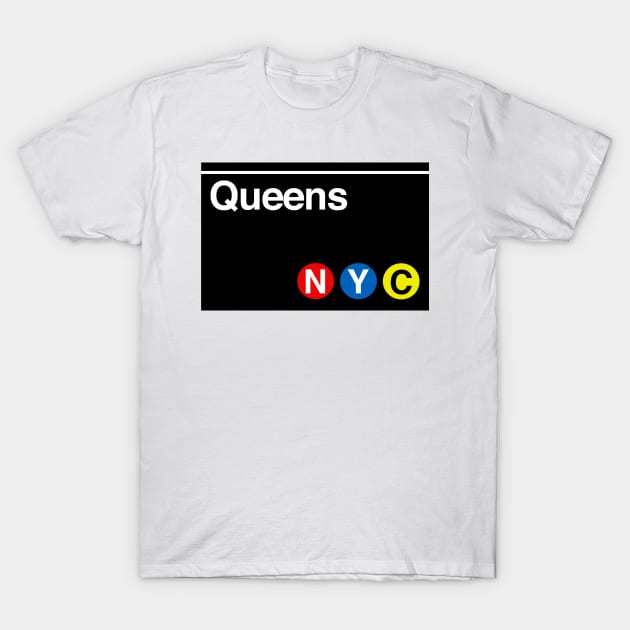 Queens Subway Sign T-Shirt by PopCultureShirts